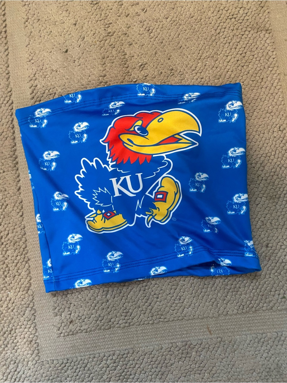Kansas Jayhawks Cropped Tube Top - SMALL